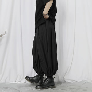 Cropped Loose Wide-leg Pants