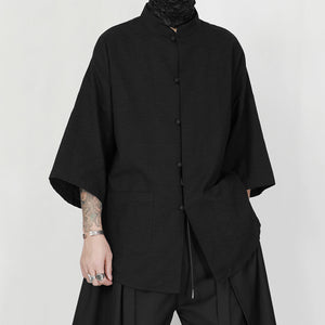 Han Three-quarter Sleeve Loose Tea Shirt