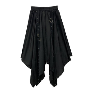 Dark Vintage Shirt High Waist Irregular Skirt