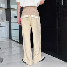 Load image into Gallery viewer, Colorblock Patch Fake Two-Piece Trousers
