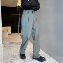 Load image into Gallery viewer, Plaid Loose Casual Straight-leg Pants
