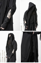 Load image into Gallery viewer, Black Cape Trench Coat Robe
