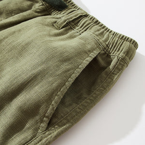 Summer Retro Cotton Linen Breathable Soft Shorts