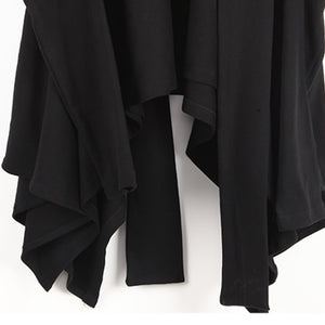 Dark Removable Cap Loose Cloak