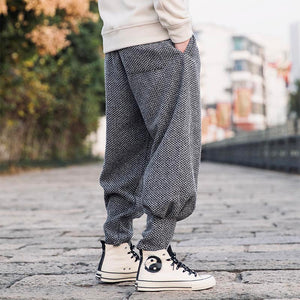 Vintage Casual Elastic Waist Pants