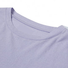 Load image into Gallery viewer, Purple Thin Round Neck Long Sleeve T-Shirt
