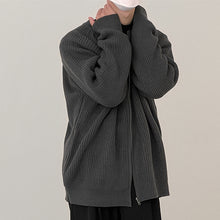 Load image into Gallery viewer, Solid Color Crew Neck Zip Cardigan
