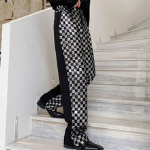 Load image into Gallery viewer, Sequin-paneled Plaid Trousers
