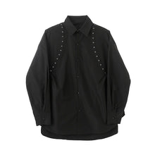 Load image into Gallery viewer, Lace-up Lapel Collar Shirt
