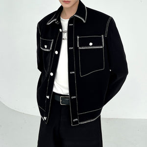 Topstitched Contrast Design Jackets