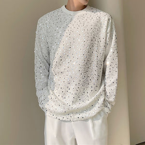 Sequin Crew Neck Long Sleeve T-Shirt