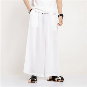 Dropped Wide-Leg Loose Ninth Pants