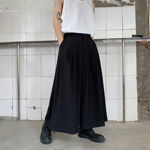 Loose Wide Leg Big Flare Cropped Hakama