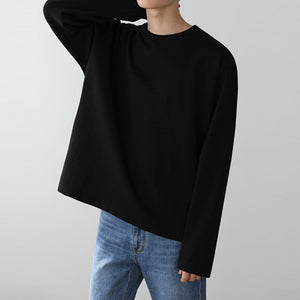 Solid Color Long Sleeve Casual T-Shirt