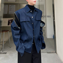 Load image into Gallery viewer, Zipper Removable Denim Jacket
