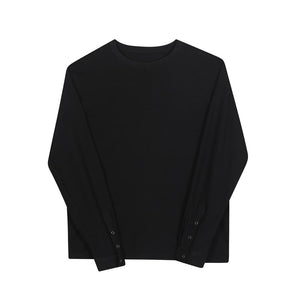 Cuffs Slits Long Sleeve T-Shirts