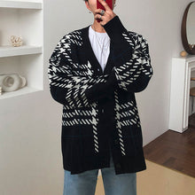 Load image into Gallery viewer, Plaid Loose Knitted Sweater Cardigan
