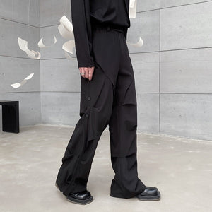 Irregular Wrinkled Cargo Trousers