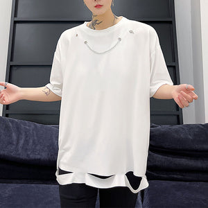 Chain Ripped Short Sleeve T-Shirt