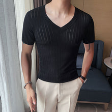 Load image into Gallery viewer, Thin Knit V-Neck Slim Top
