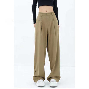 High Waist Drape Wide Leg Pants