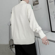 Load image into Gallery viewer, Turtleneck Zip Contrast Twist Pullover Sweater
