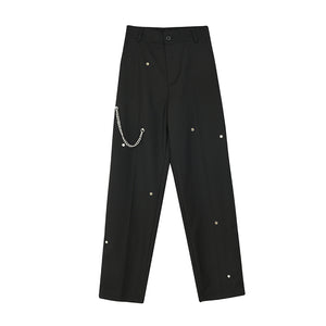 Straight Loose Metal Chain Lounge Pants