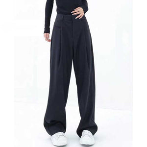 High Waist Drape Wide Leg Pants