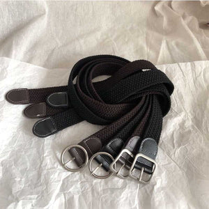 Braided Elastic Cord No Punch Casual Belt