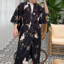 Load image into Gallery viewer, Printed Half Sleeves Long Flowy Coat
