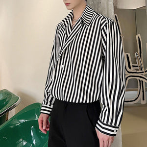 Pinstripe Lapel Shirt