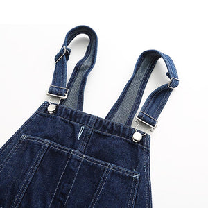 Retro Distressed Loose Overalls