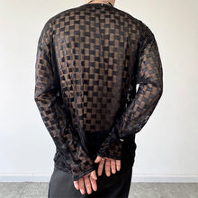 Load image into Gallery viewer, Mesh Jacquard Cutout Translucent T-Shirt
