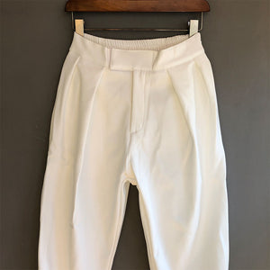 Hook and Loop Fastener Cropped Harem Pants