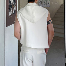 Load image into Gallery viewer, Zip Hood Sleeveless Vest Jacket
