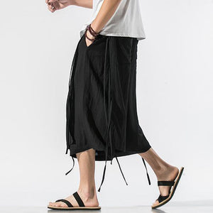 Summer Loose Wide Leg Cropped Pants