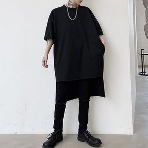 Irregular Mid-length Front Short Back Long T-shirt