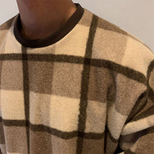 Load image into Gallery viewer, Plaid Round Neck Loose Hoodie
