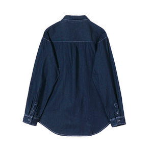 Retro Denim Long-sleeved Shirt