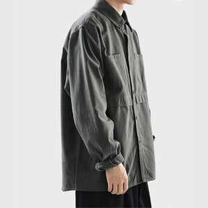 Loose Long Sleeve Cargo Shirt