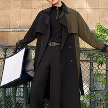 Load image into Gallery viewer, Contrast-panel Double-breasted Trench Coat
