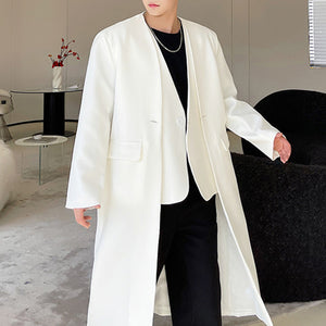 Fake Two-piece Mid-length Trench Coat