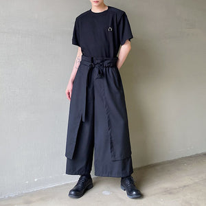 Vintage Tie Loose Wide Leg Pants