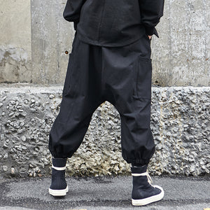 Japanese Dark Crotch Wide Leg Pants