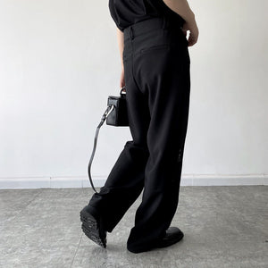 Irregular Button Tab Pants