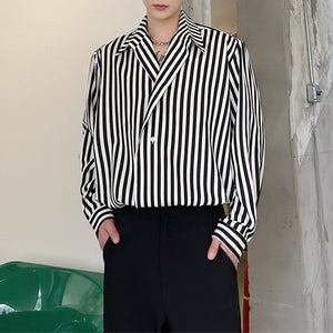 Pinstripe Lapel Shirt