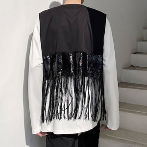 Tassel Sequin Stitching Hip Hop Performance Vest