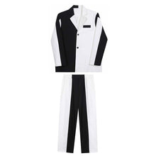 Load image into Gallery viewer, Black And White Contrast Color Two-piece Suit
