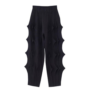 Dark Pleats Casual Harem Pants