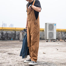 Load image into Gallery viewer, Loose Straight Leg Multi-Pocket Cargo Overalls
